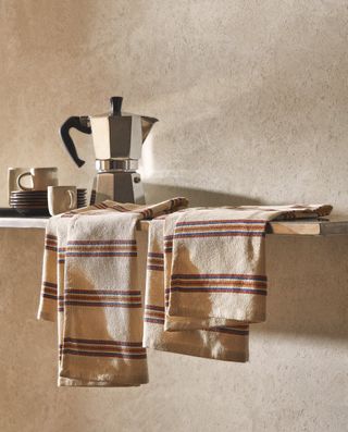 Zara + Striped Tea Towels