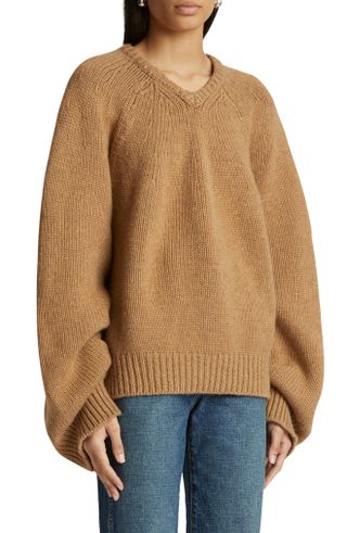 Khaite + Nalani Cashmere V-Neck Sweater
