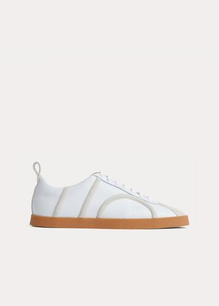 Toteme + The Leather Sneaker in Off-White