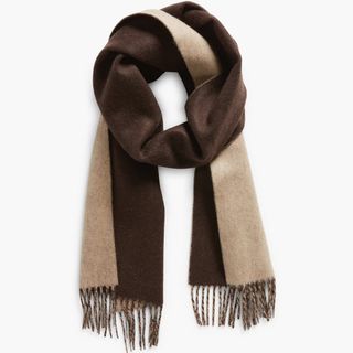 Nordstrom + Two Tone Cashmere & Wool Fringe Scarf