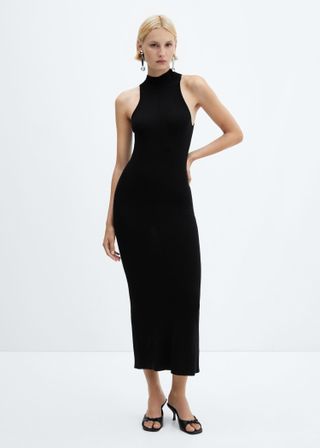 Mango + Fitted Dress With Back Slit