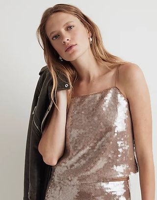 Madewell + Sequin Square Neck Cami