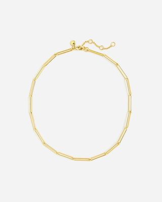 J.Crew + Dainty Gold-Plated Paper-Clip Collar Necklace