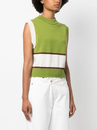 Destree + Frida Colour-Block Knitted Vest