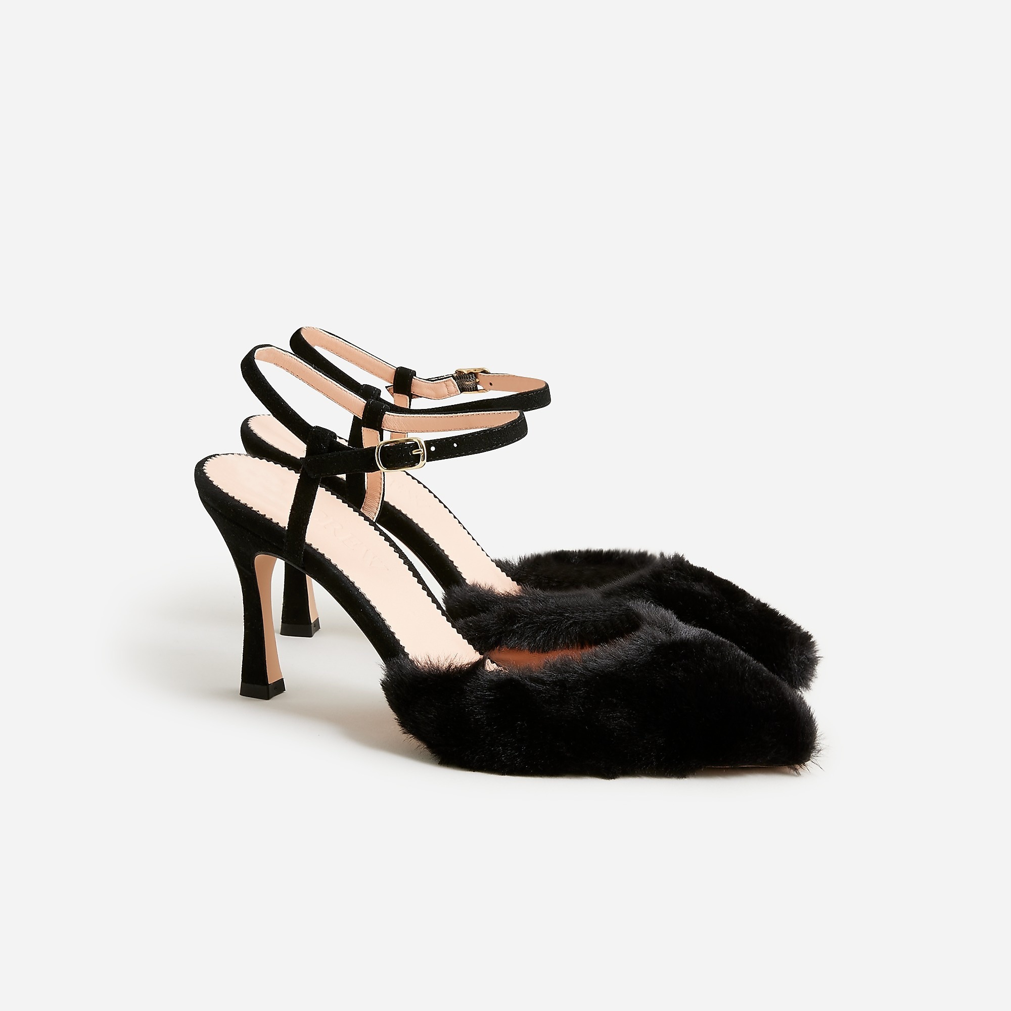 J.Crew Collection + Elsie Made-in-Italy Faux-Fur Heels