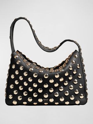 Khaite + Elena Studded Leather Shoulder Bag