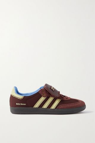 Adidas Originals x Wales Bonner + Samba Suede and Leather-Trimmed Shell Sneakers