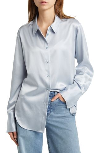 Frame + The Standard Women's Stretch Silk Button-Up Shirt