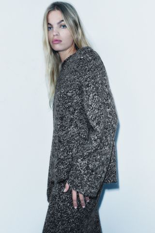 Zara + Rolled Finish Knit Sweater