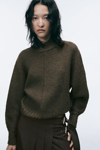 Zara + Seamed Knit Sweater