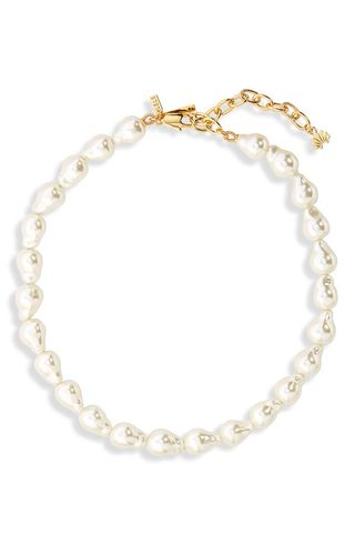 Lele Sadoughi + Imitation Baroque Pearl Collar Necklace
