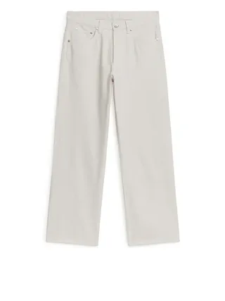 Arket + SHORE Low Relaxed Jeans in White
