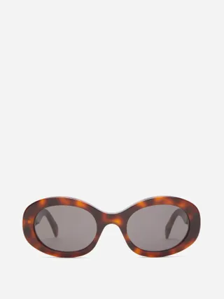 Celine Eyewear + Cat-Eye Tortoiseshell Acetate Sunglasses