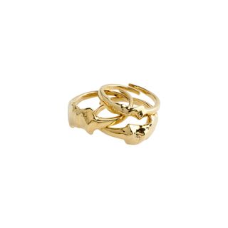 Pilgrim + Anne Recycled Ring 3-in-1 Set in Gold Plated