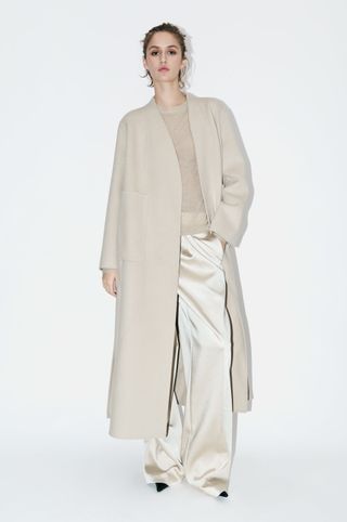 Zara + Double Faced Wool Coat