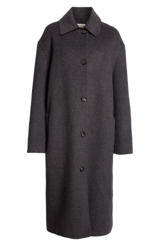 Toteme + Relaxed Fit Longline Double Face Wool Car Coat