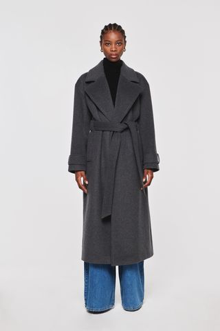 Aligne + George Slouch Oversize Wool Wrap Coat