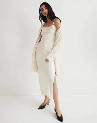 Madewell x Aimee Song + Sequin Slip Maxi Dress