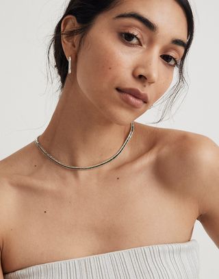 Madewell x Aimee Song + Tennis Collection Baguette Crystal Choker Necklace