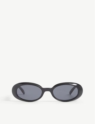 Le Specs + Black Smoke Mono LSP2102369 Work It! Oval-frame Sunglasses