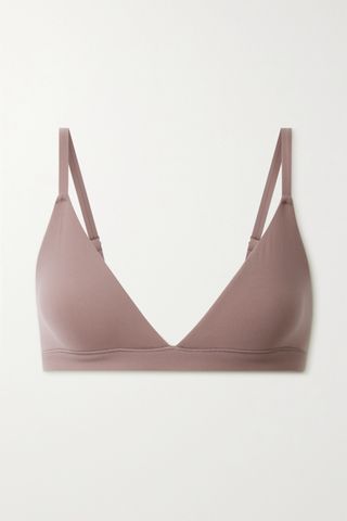 SKIMS + Fits Everybody Triangle Bralette in Umber