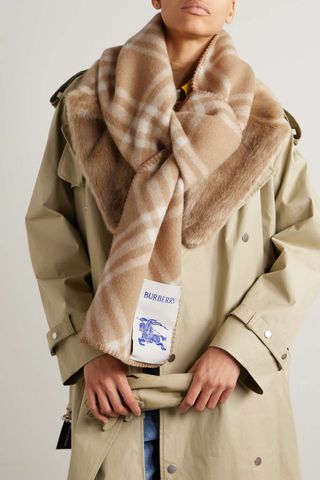Burberry + Checked Wool Scarf