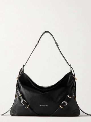 Givenchy + Voyou Medium Textured-Leather Shoulder Bag