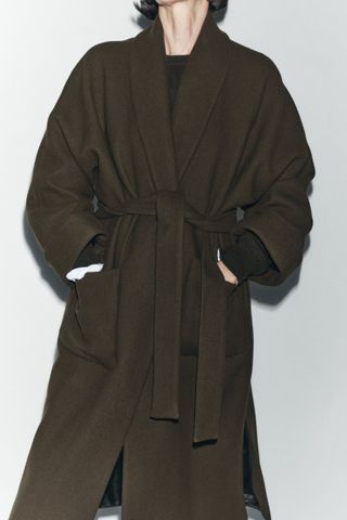 Zara + Vented Manteco Wool Coat