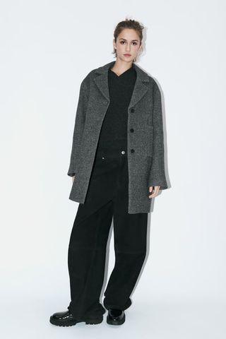 Zara + Manteco Wool Blend Short Coat