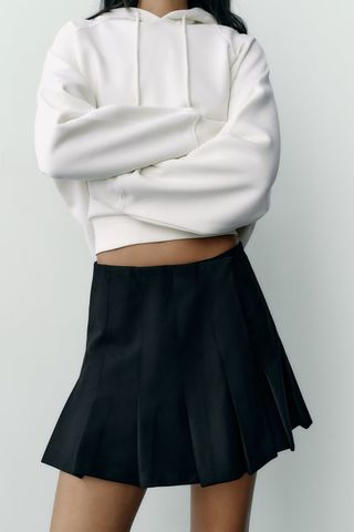 Zara + Box Pleat Mini Skirt