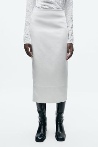 Zara + Slit Stain Effect Skirt