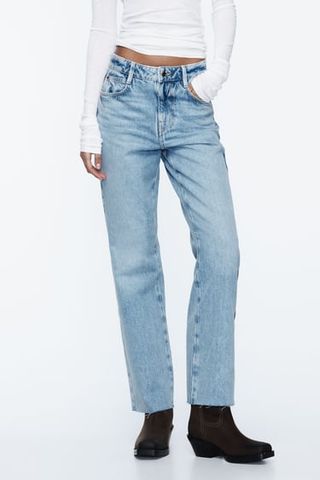 Zara + High Rise 1975 Straight Leg Jeans