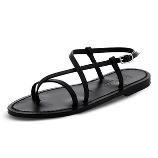 K.Jacques + Muse Leather Strappy Flat Thong Sandals