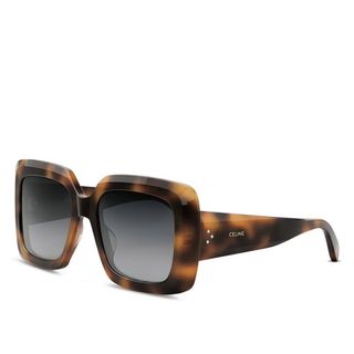 Celine + Bold 3 Dots Square Sunglasses