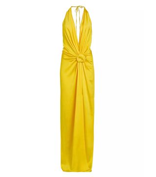 Silvia Tcherassi + Torgiano Knotted Halter Gown