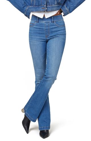 Spanx + Flare Leg Pull-On Jeans