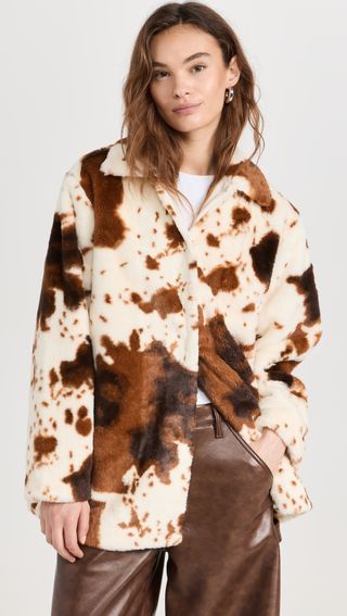 Lna + Cowgirl Faux Fur Coat