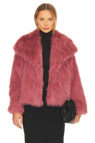 Astr the Label + Lynx Faux Fur Coat