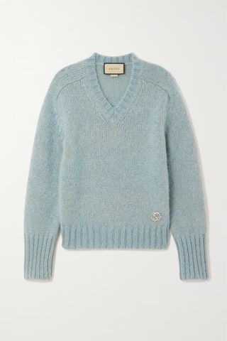 Gucci + Crystal-Embellished Mohair-Blend Sweater