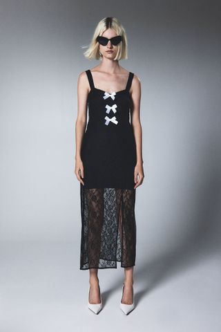 H&M + Bow-Detail Lace Dress