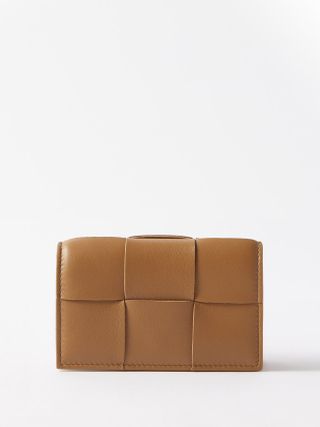 Bottega Veneta + Intrecciato-Leather Cardholder