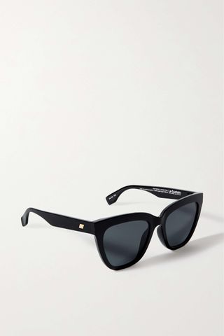 Le Specs + Enthusiplastic Oversized Cat-Eye Recycled-Acetate Sunglasses