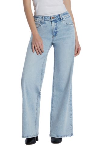 Hint of Blu + Happy Go Lucky Wide Leg Jeans