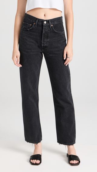 Agolde + 90 Mid Rise Straight Jeans
