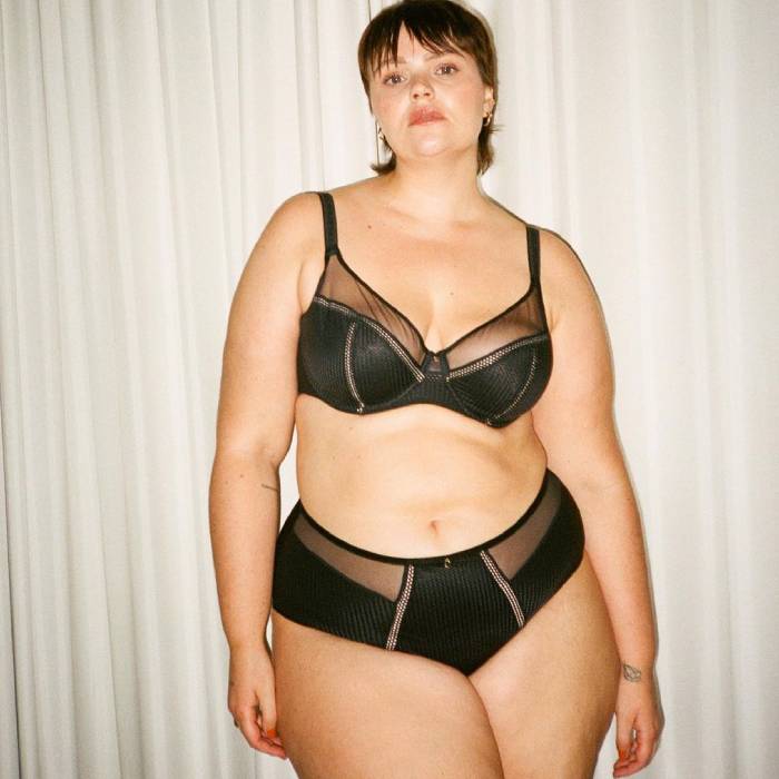 Vogue Balcony Bra & Thong/Briefs Set - Black – Lounge Underwear