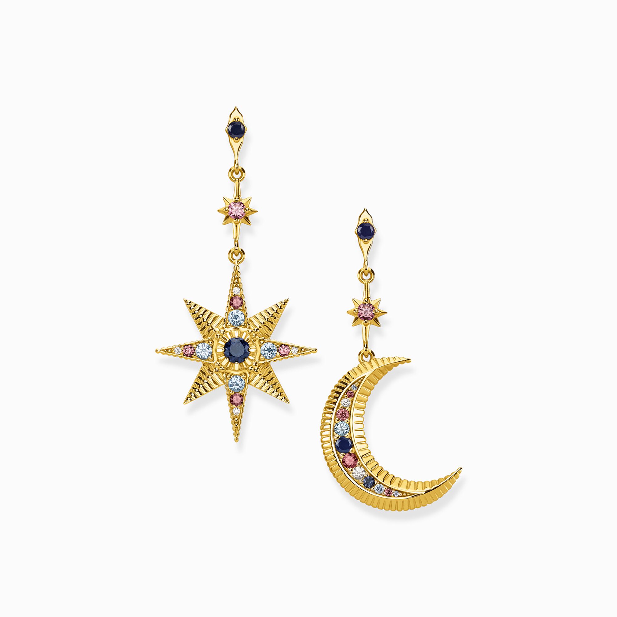 Thomas Sabo + Royalty Star And Moon Earrings