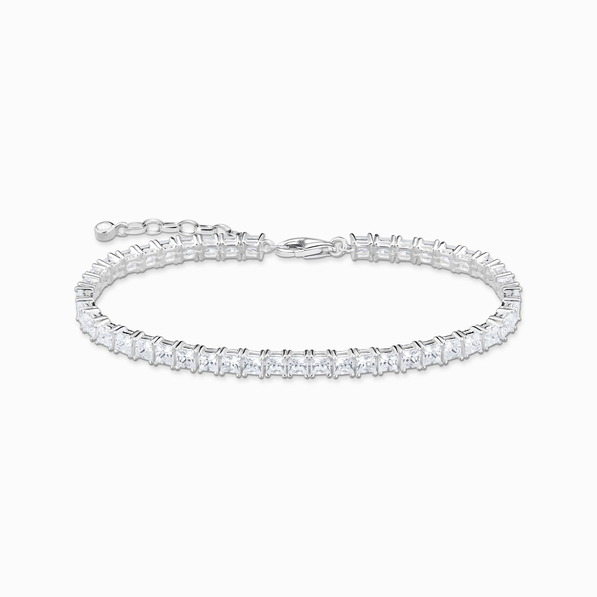 Thomas Sabo + Silver Tennis Bracelet With White Stones