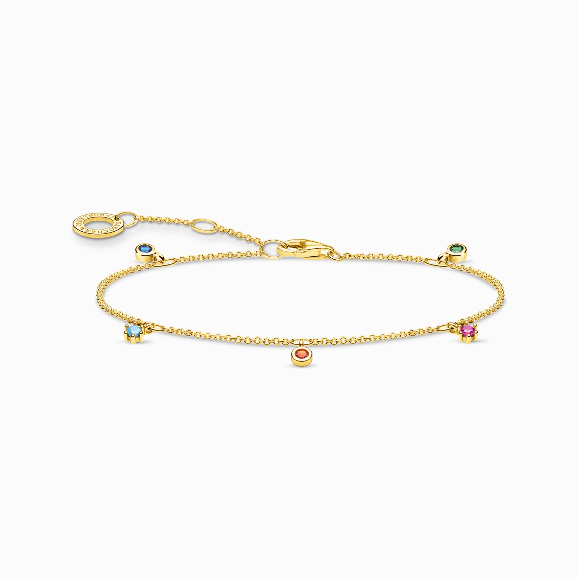 Thomas Sabo + Gold Bracelet With Colourful Stones