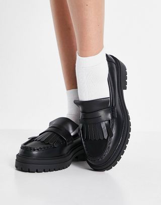 Asos Design + Wide Fit Melon Chunky Loafers in Black