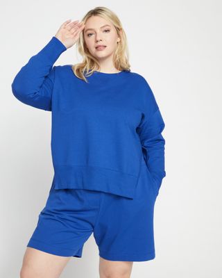 Universal Standard + Fiona Open Side Sweatshirt - Lapis